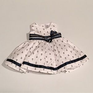 Koala Baby Boutique Anchor Print Party Dress Size 3 months